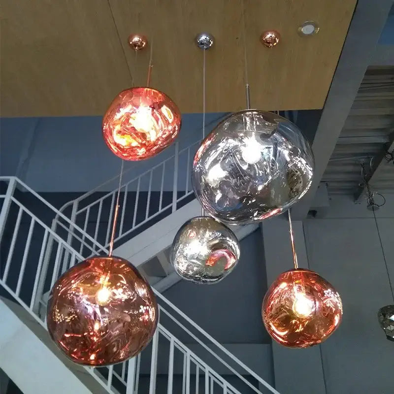 Amber Glass Chandelier