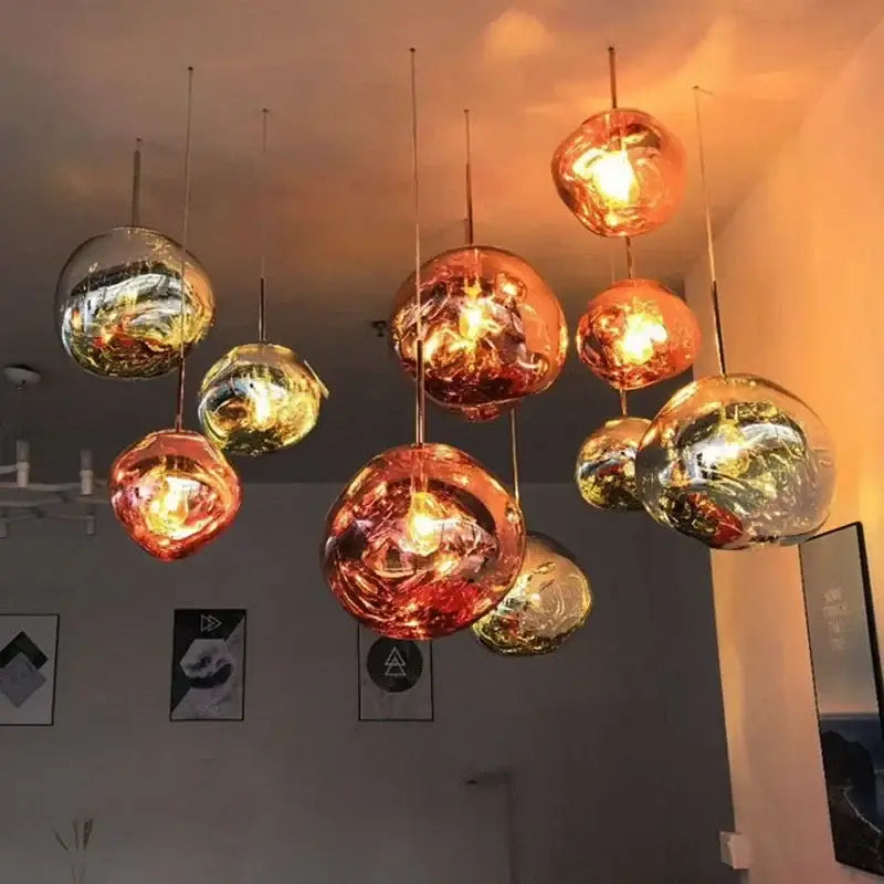 Amber Glass Chandelier