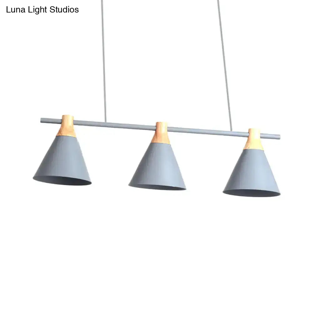 Metal Triple Cone Chandelier