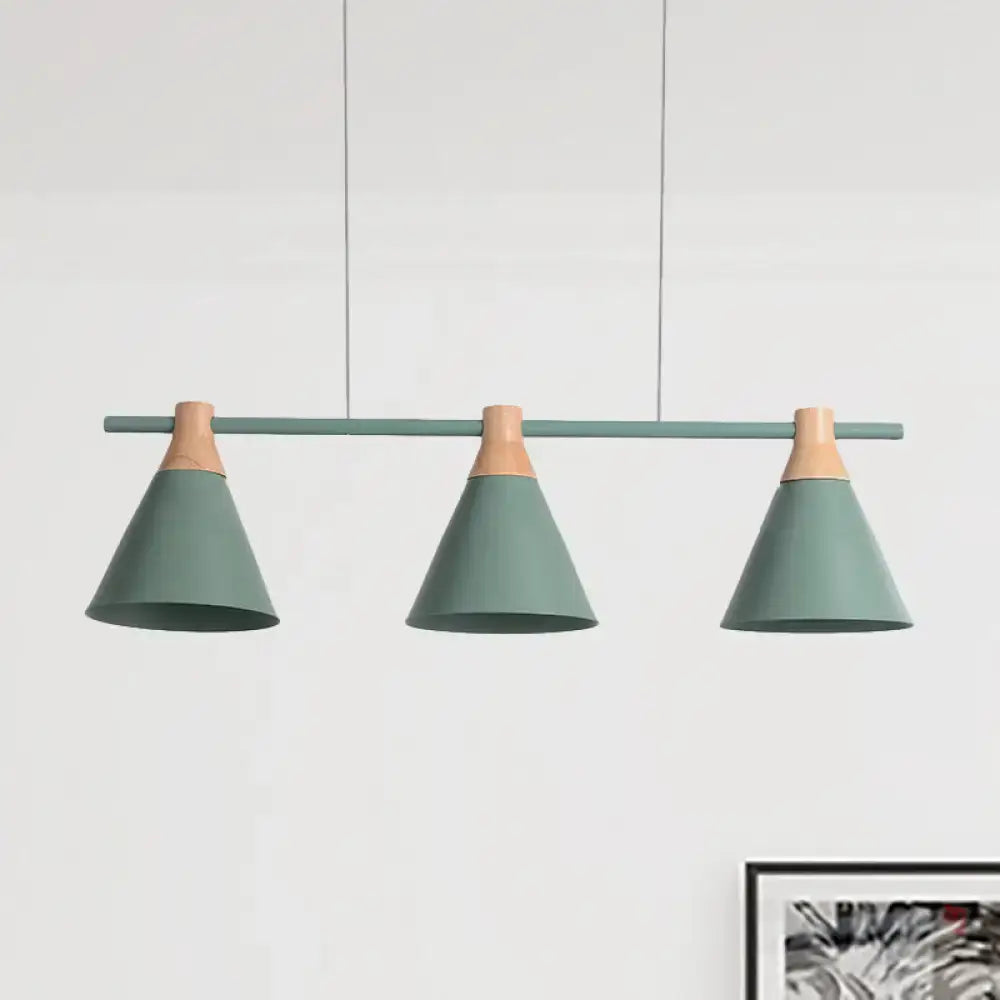 Metal Triple Cone Chandelier