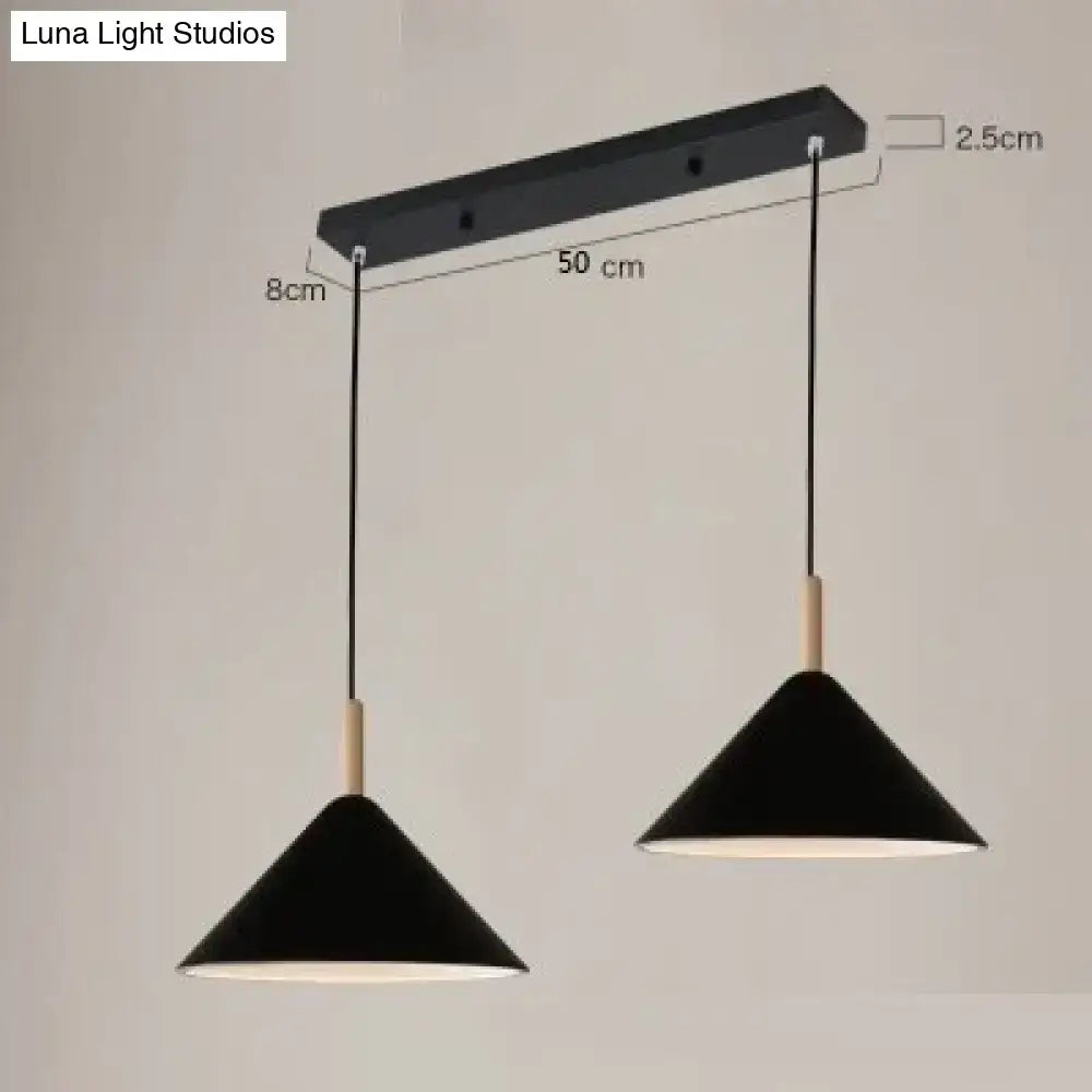 Matte Black Conical Pendant
