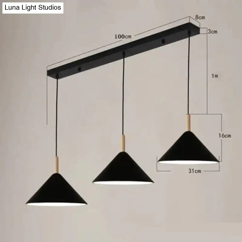 Matte Black Conical Pendant