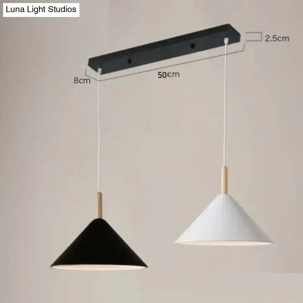 Matte Black Conical Pendant