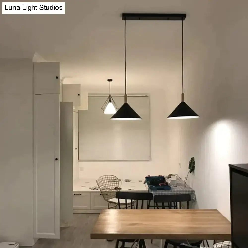 Matte Black Conical Pendant
