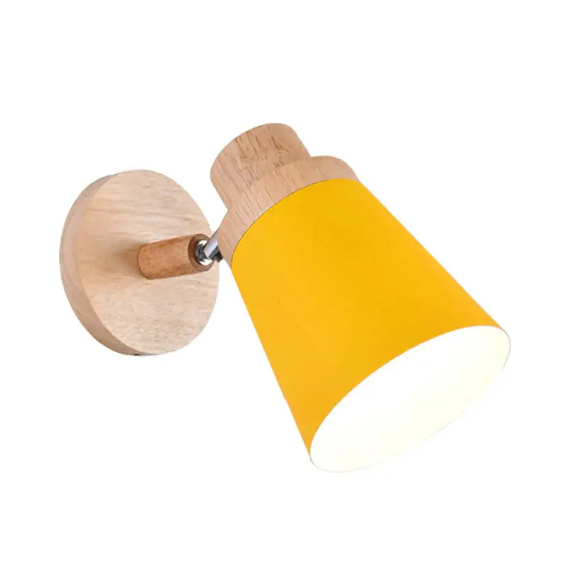 Gray Wood Coolie Wall Light