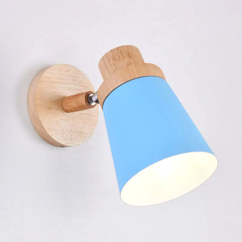 Gray Wood Coolie Wall Light