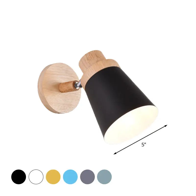 Gray Wood Coolie Wall Light