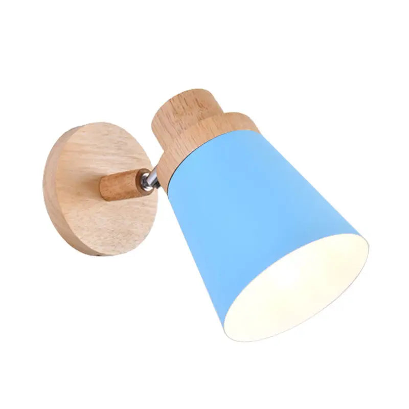 Gray Wood Coolie Wall Light