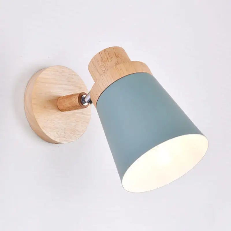 Gray Wood Coolie Wall Light