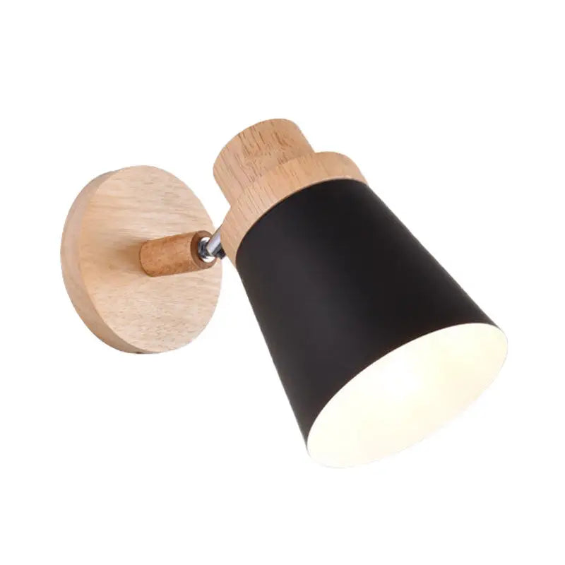 Gray Wood Coolie Wall Light