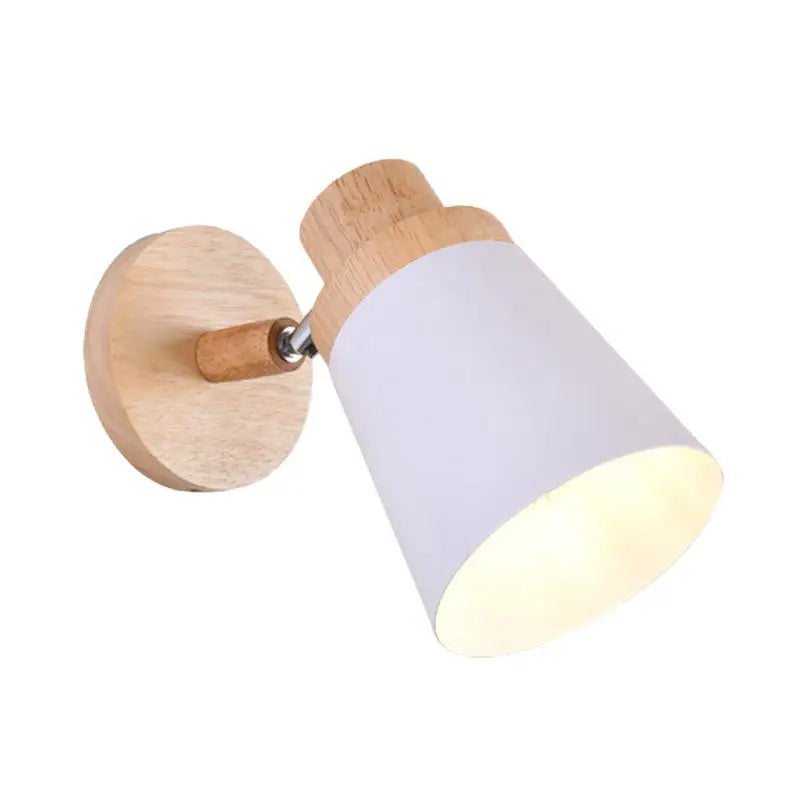 Gray Wood Coolie Wall Light