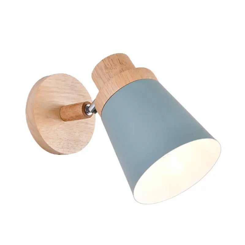 Gray Wood Coolie Wall Light