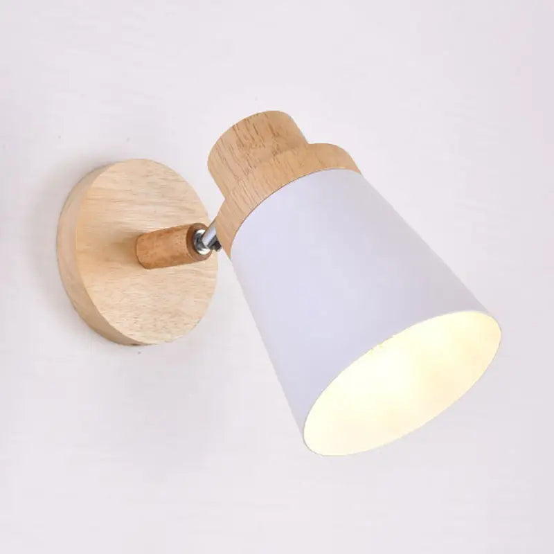 Gray Wood Coolie Wall Light