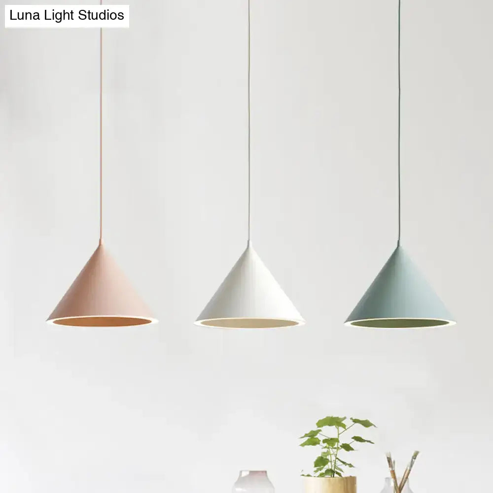 White Conical Pendant Lamp