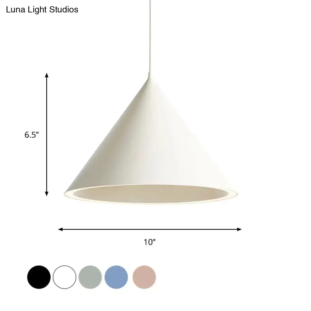 White Conical Pendant Lamp
