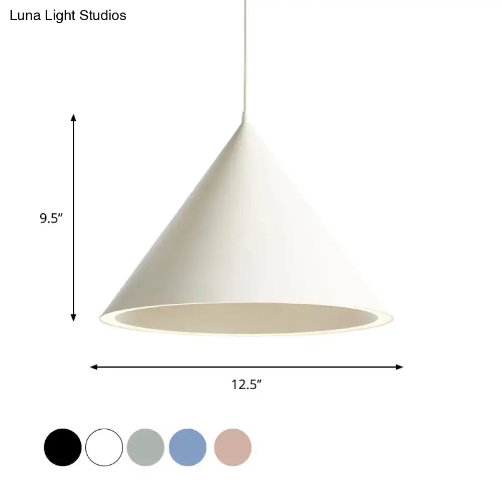 White Conical Pendant Lamp