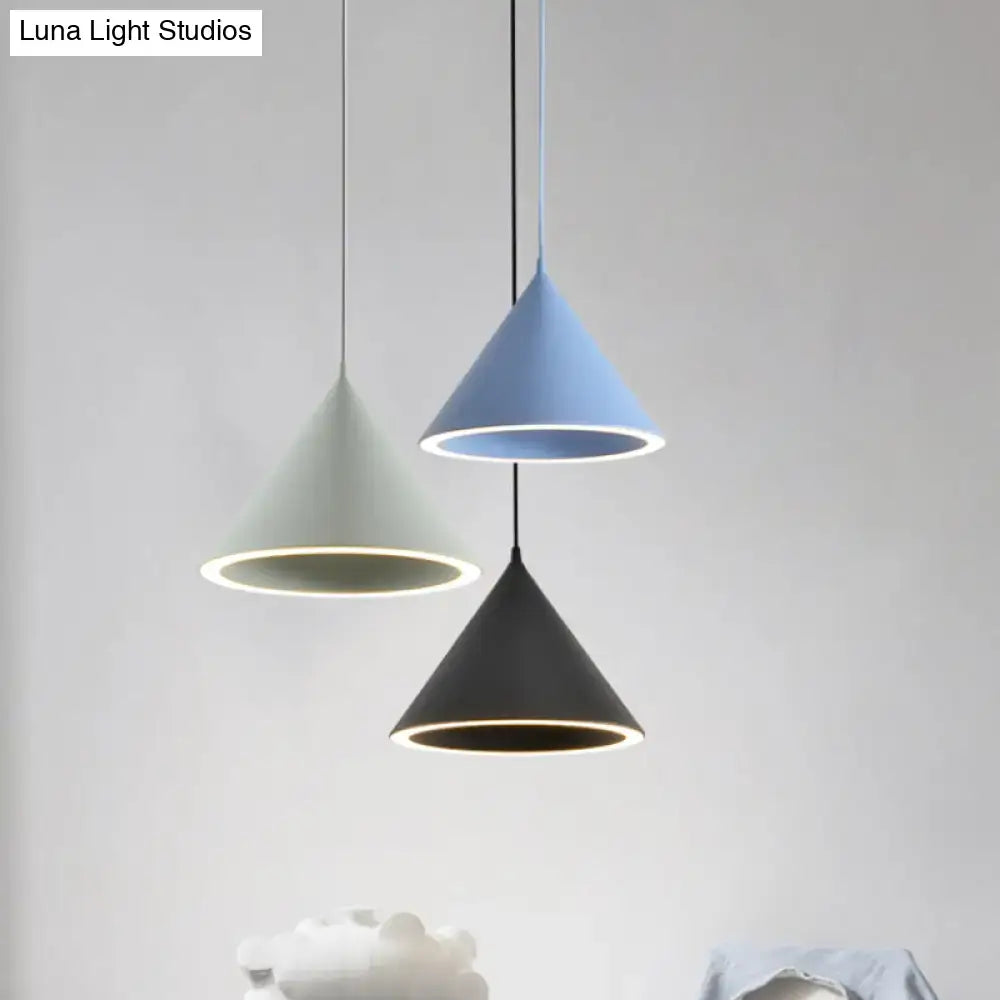 White Conical Pendant Lamp