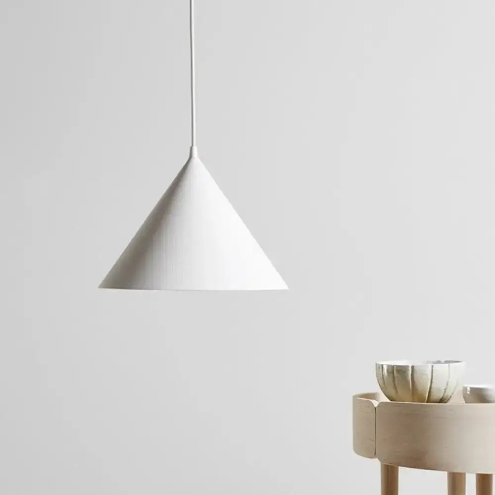 White Conical Pendant Lamp