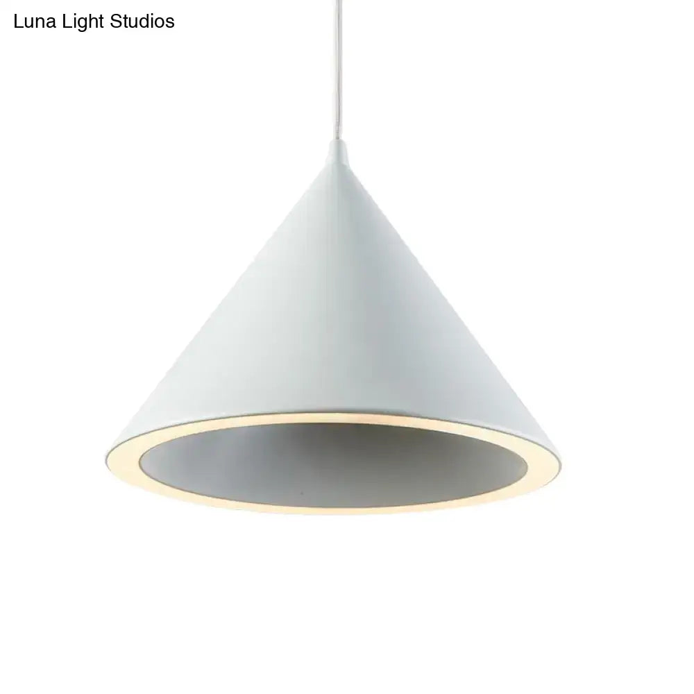 White Conical Pendant Lamp