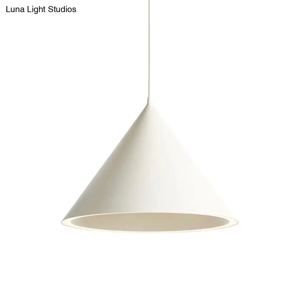 White Conical Pendant Lamp