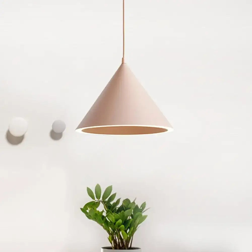 White Conical Pendant Lamp