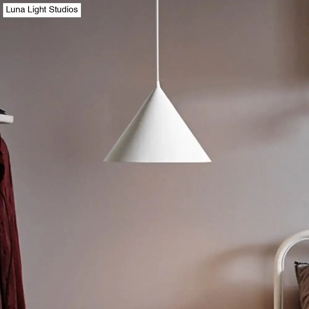 White Conical Pendant Lamp
