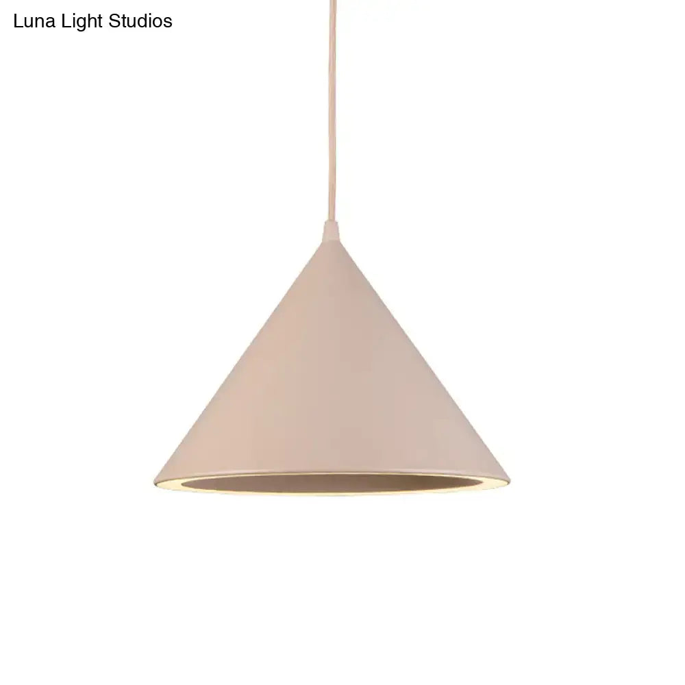 White Conical Pendant Lamp