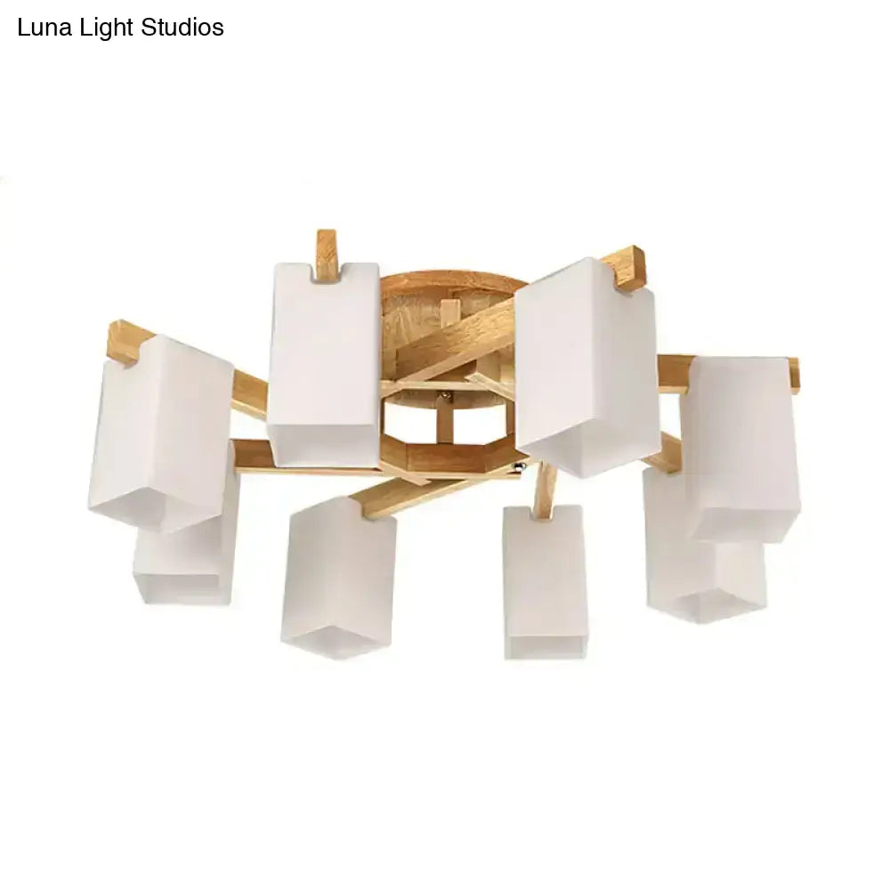 Cream Glass Ceiling Lamp