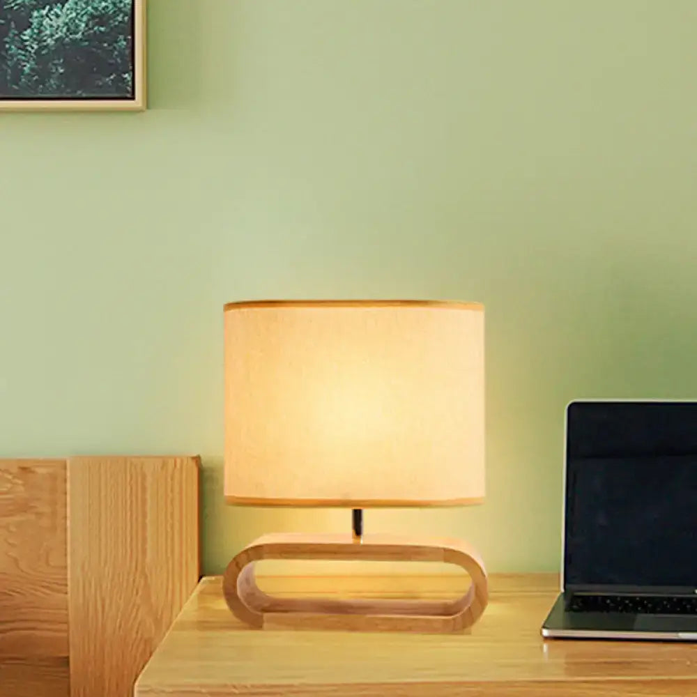 Wood Fabric Table Lamp