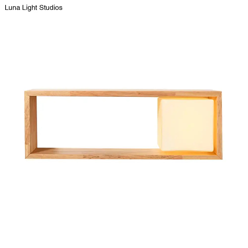 Wood Shelf Wall Lamp