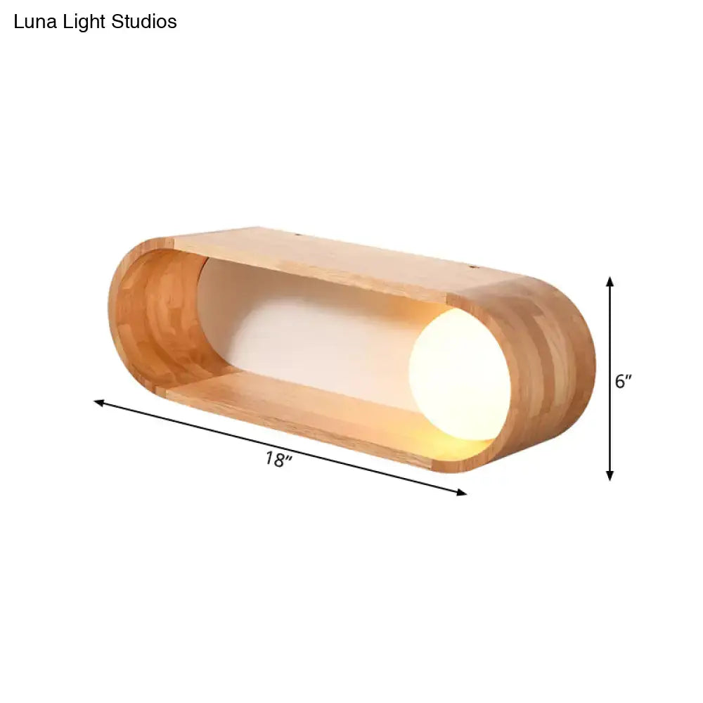 Wood Shelf Wall Lamp