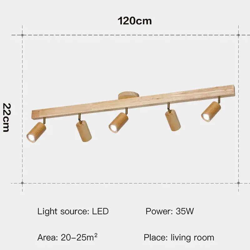 Wooden Track LED Spotlight