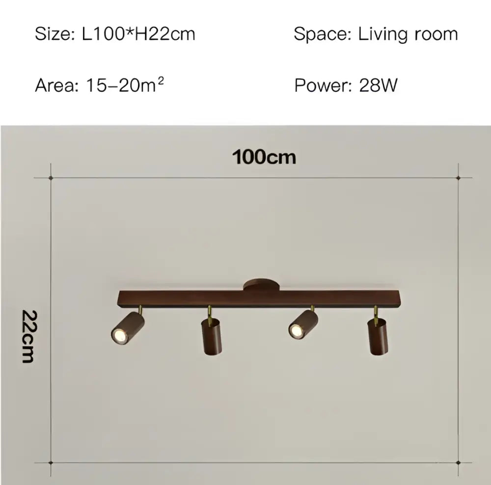 Wooden Track LED Spotlight