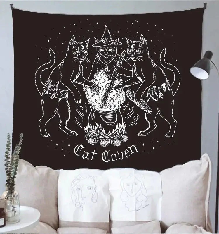 Black Cat Coven Tapestry