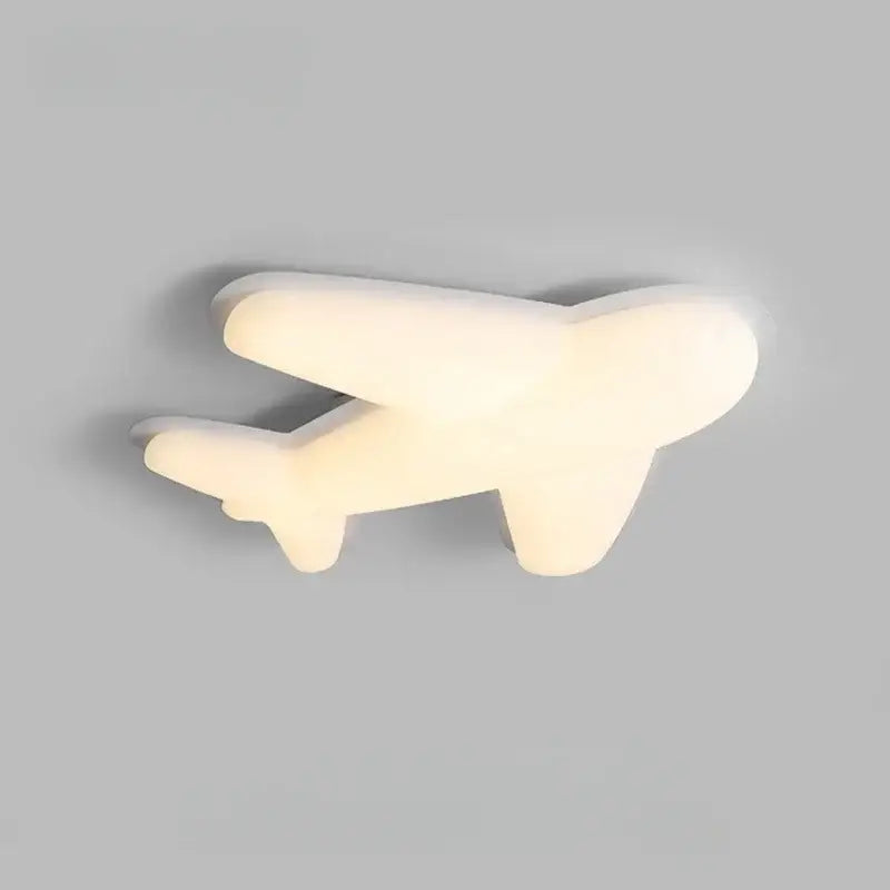 White Airplane Ceiling Light