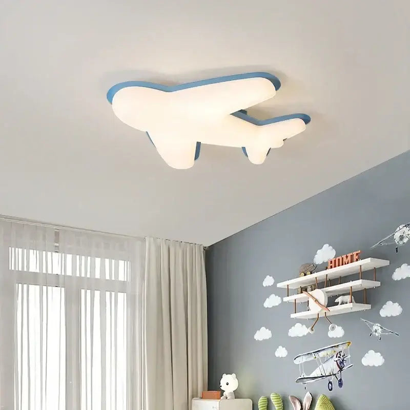 White Airplane Ceiling Light