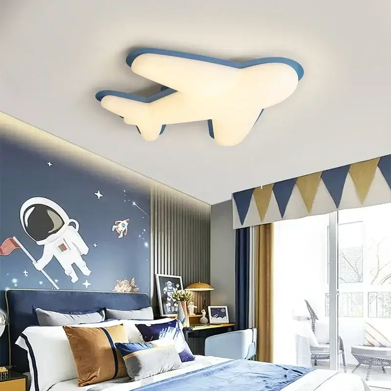 White Airplane Ceiling Light