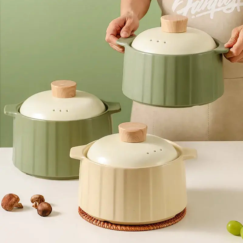 White Ceramic Casserole Pot