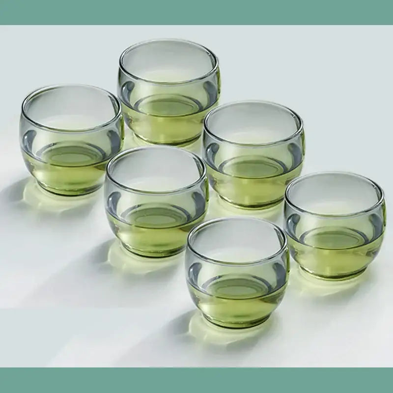 Green Glass Tea Set