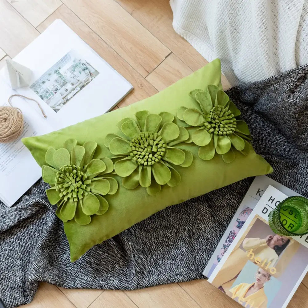 Green Velvet Cushion Cover