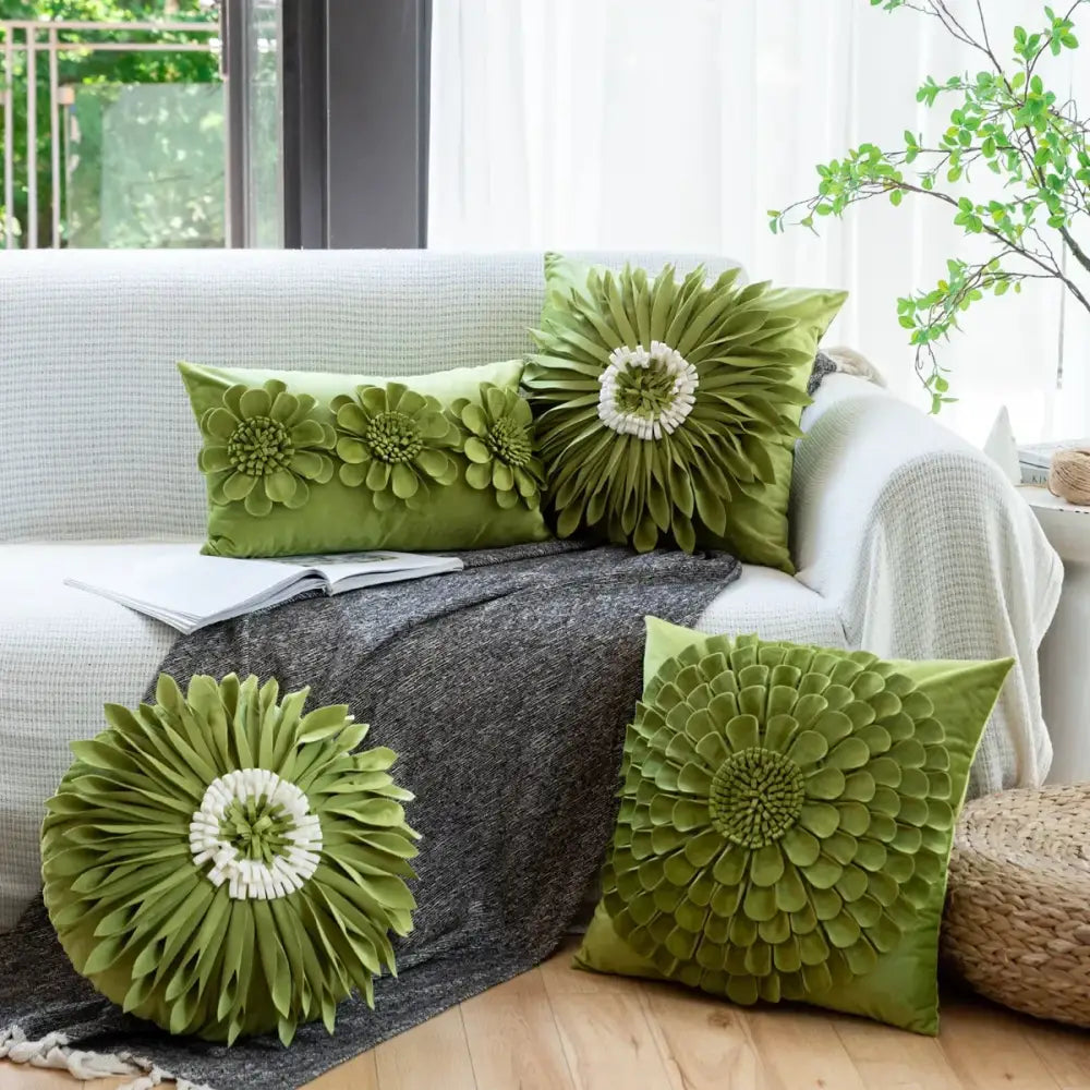 Green Velvet Cushion Cover
