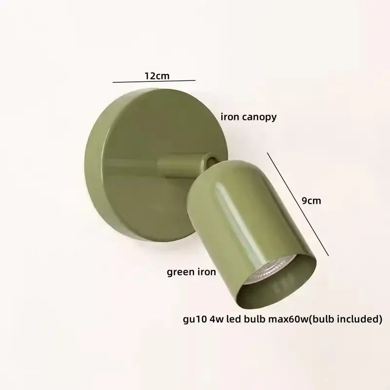 Green Metal LED Sconce