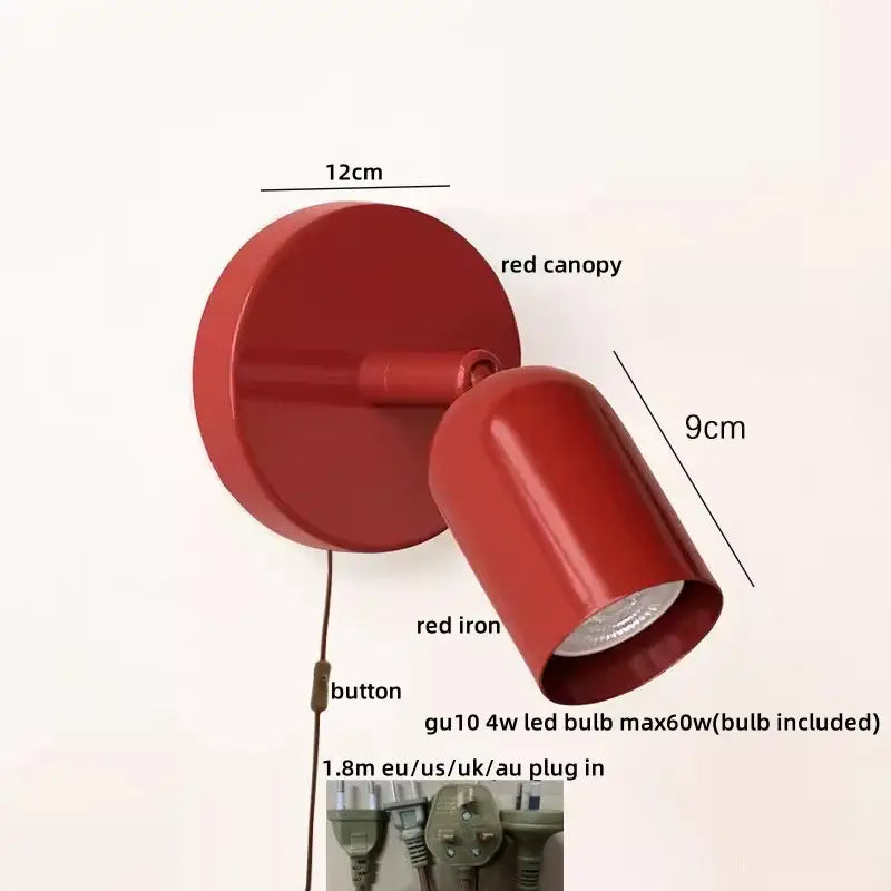 Green Metal LED Sconce