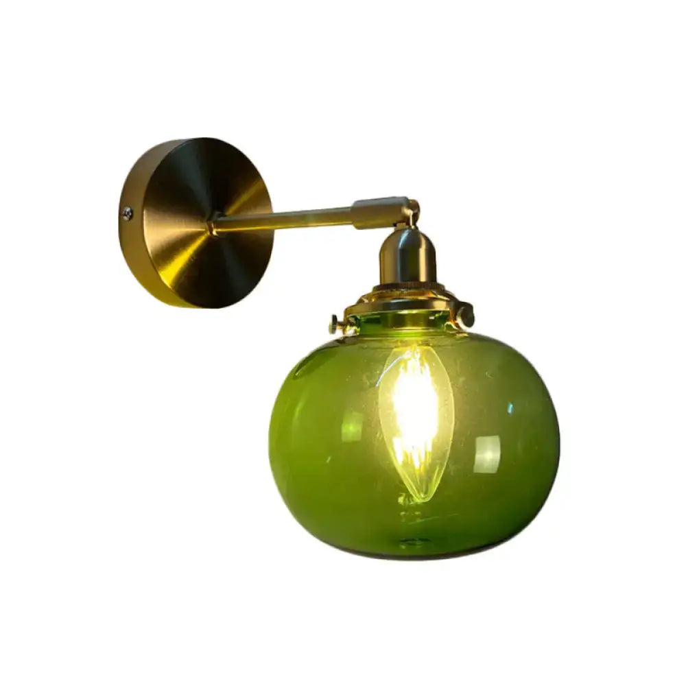 Gold Fluted Glass Switch Wall Lamp