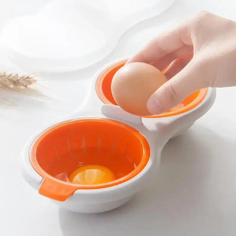 Orange Double Cup Egg Boiler