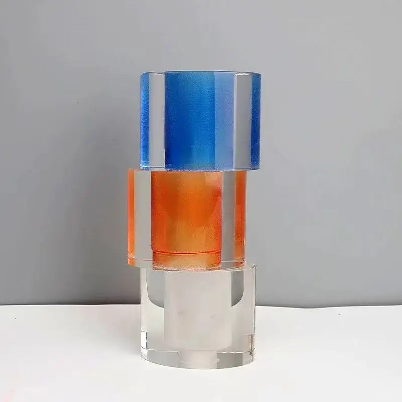Blue Crystal Mosaic Vase