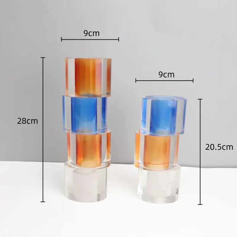 Blue Crystal Mosaic Vase