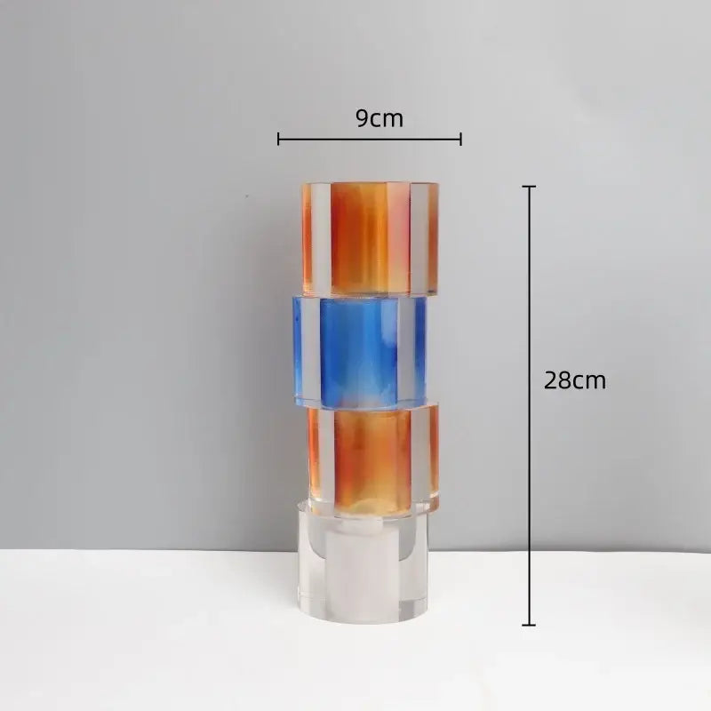 Blue Crystal Mosaic Vase