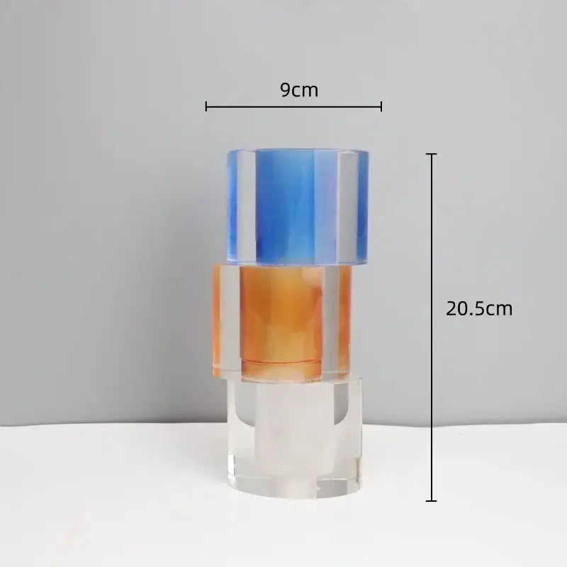 Blue Crystal Mosaic Vase