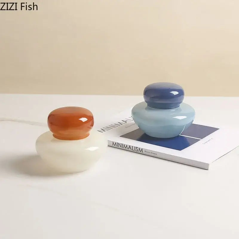 Blue Glass Storage Jars